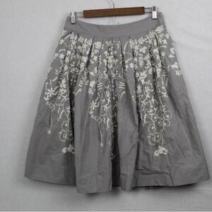 Anthropologie Meadow Rue Wisteria Floral A-Line Skirt